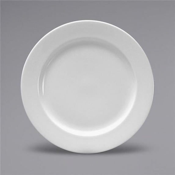 Oneida W6000000133 8.25 in. Montague Round White Medium Rim Bone China Plate