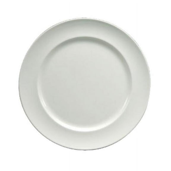 Oneida W6030000155 11.125 in. dia. Round Wide Rim Scratch & Mark Resistant Glaze Plate