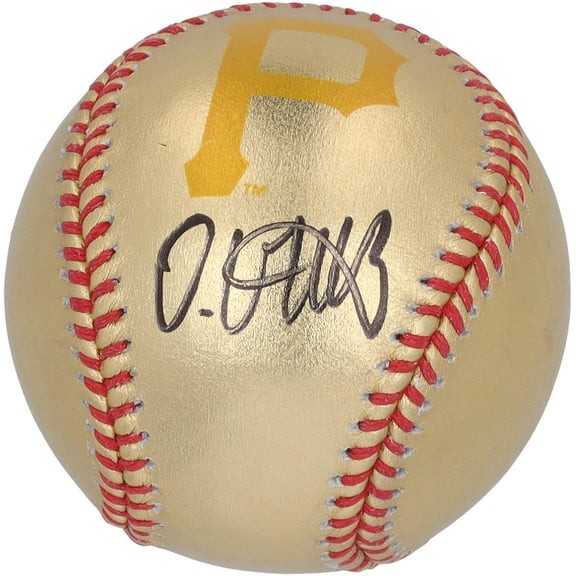 Oneil Cruz Pittsburgh Pirates Autographed Gold Team Logo Baseball - Fanatics Authentic Certified