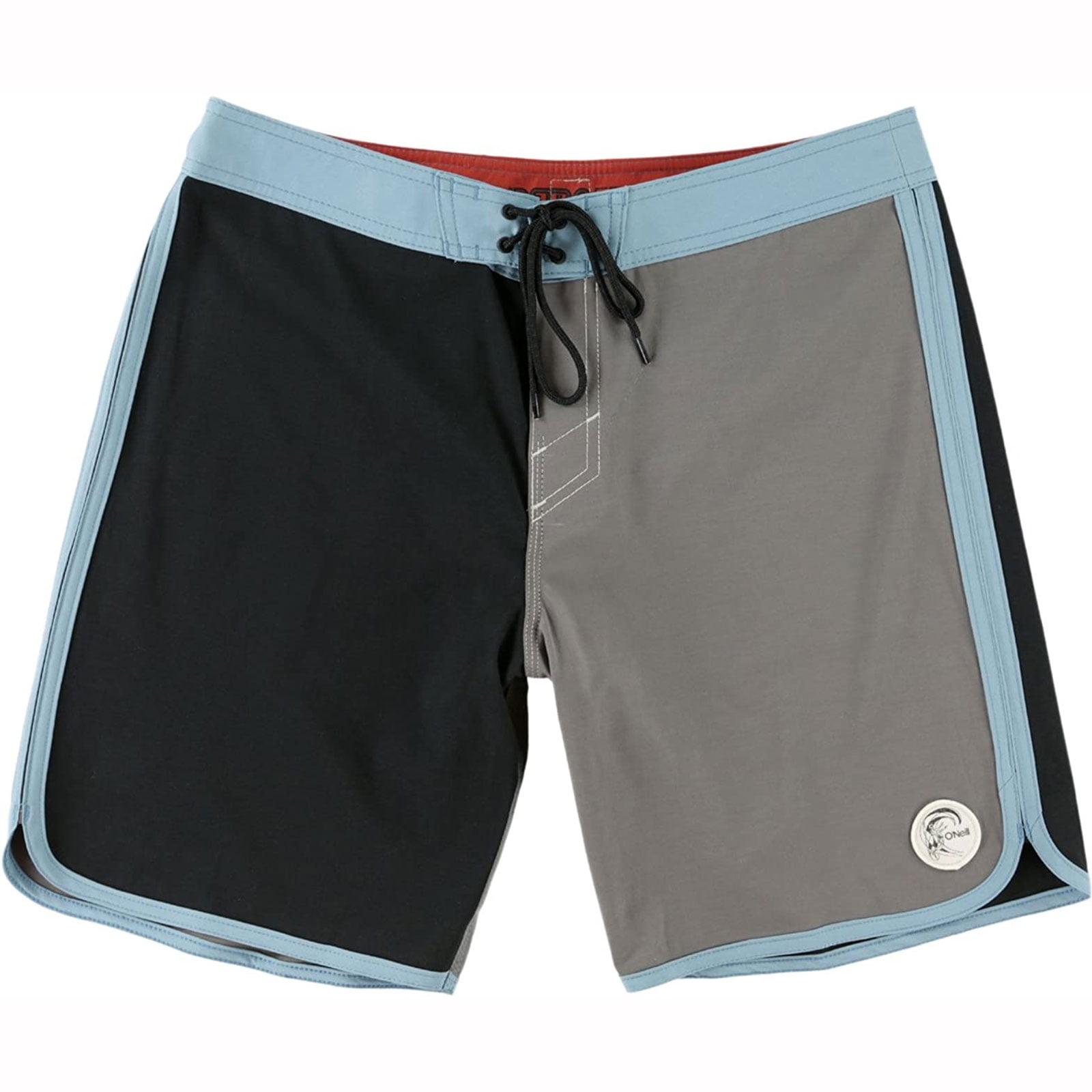 O'Neill Men's Santa Cruz Original Scallop PR Board Shorts - 18" Outseam, Retro Stretch Fabric