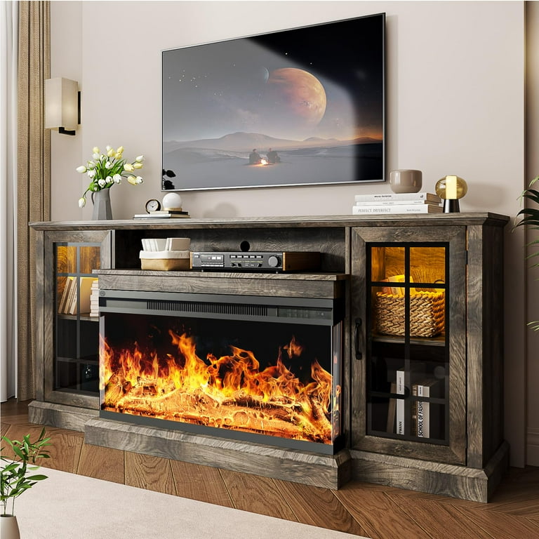 80 in fireplace tv stand discount