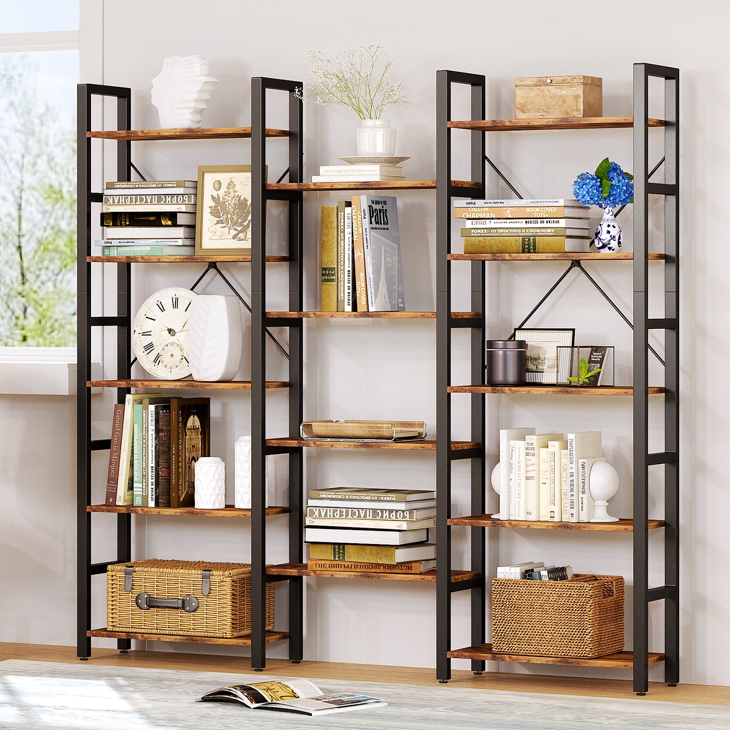 Wide cheap corner bookshelf