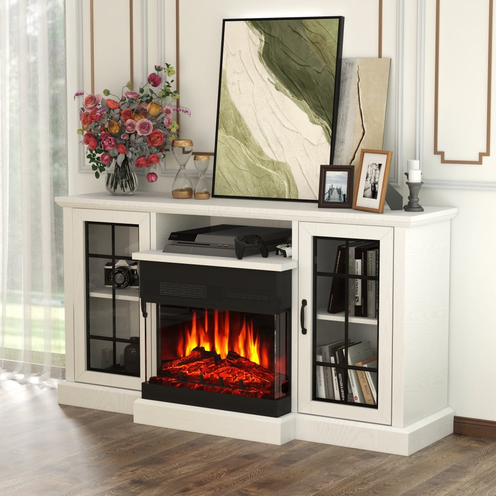 Oneinmil 59 Fireplace Tv Stand For