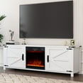 Oneinmil 70" Modern Farmhouse Fireplace TV Stand for 80" TVs, with Barn