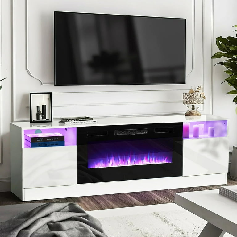 Walmart 70 inch tv stand with fireplace deals