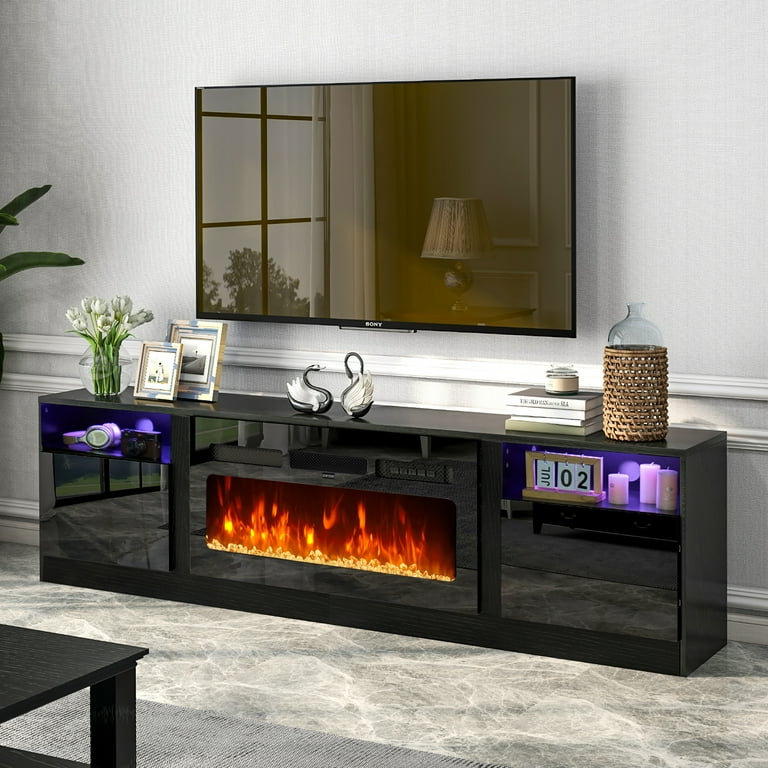 90 tv on sale stand with fireplace