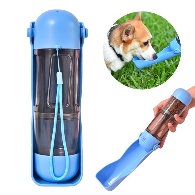 Oneisall 2 In 1 Dog Water Bottle Portable, 10 OZ Dog Water Dispenser