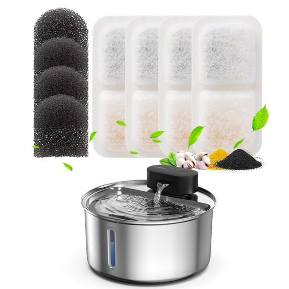 Oneisall 4 Pack Cat Water Fountain Replacement Filter for CW-05/CW-04 Cat Fountain, White