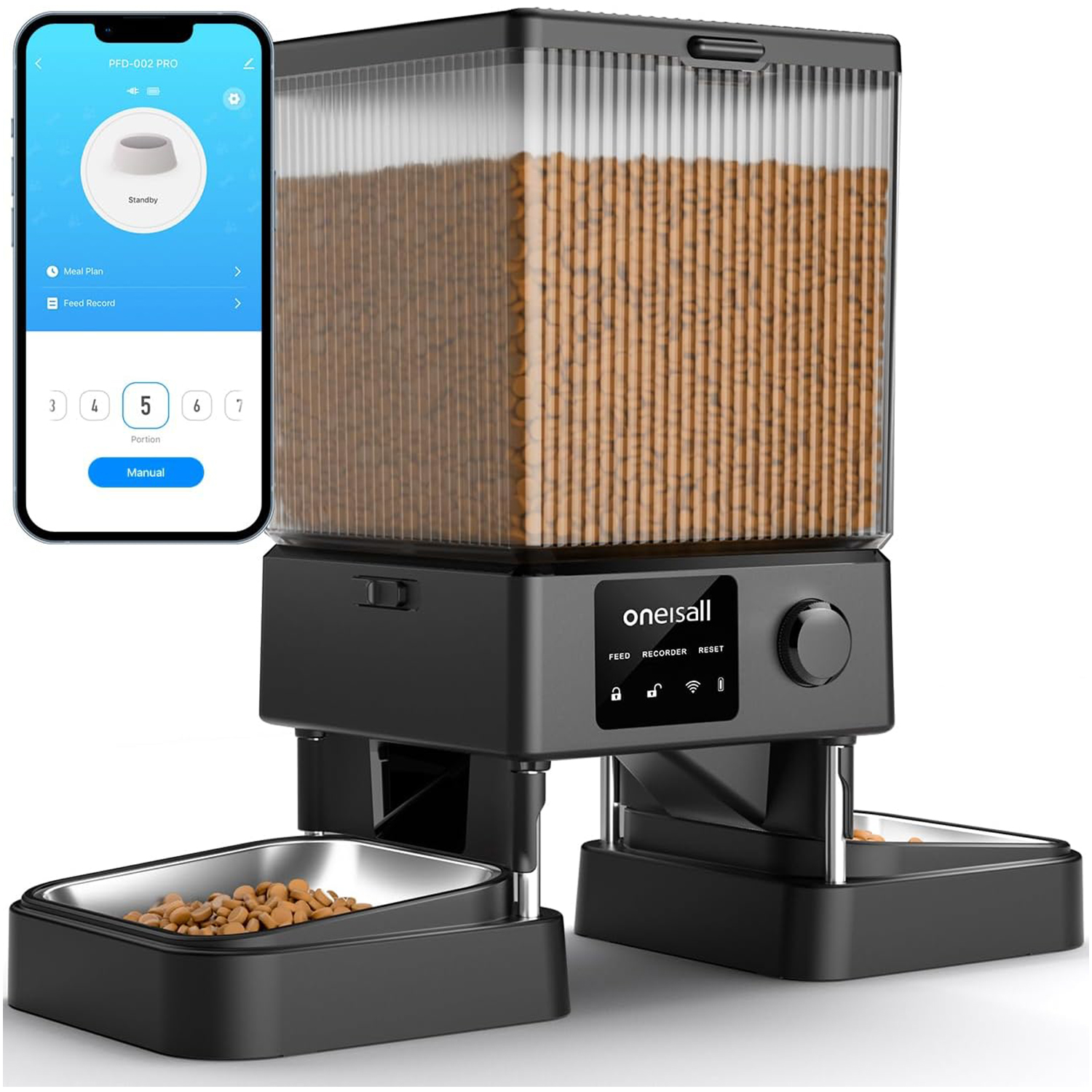 Dogness Automatic WiFi Dog/Cat Smart Camera Feeder 6.5 Lbs. Large