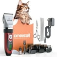 thumbnail image 1 of Oneisall C6 Cat Clippers for Grooming, Low Noise Cat Grooming Kit, Cordless Dog Clippers/Cat Hair Trimmer, Red, 1 of 8