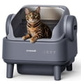 thumbnail image 1 of Oneisall CB01 Self-Cleaning Litter Box with EaseClean™ System, Open-Top Cat Litter Box for Large Cat, Automatic Litter Box Complete Litter Kit with Litter Mat, 40 Waste Bin Liners - Gray, 1 of 10