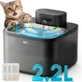 thumbnail image 1 of Oneisall CW-04 Wireless Cat Water Fountain Stainless Steel Tray, 2.2L/74oz Low Noise Cat Water Dispenser, Cat Drinking Fountain with 3 Filters- Silver, 1 of 9