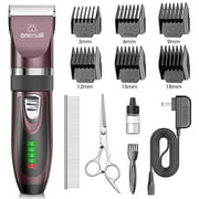 Oneisall Dog Clippers 50db Low Noise, 2-Speed Quiet Dog Grooming Kit Rechargeable Cordless Pet Hair Clipper Trimmer Shaver for Small and Large Dogs Cats Animals - RoseDark