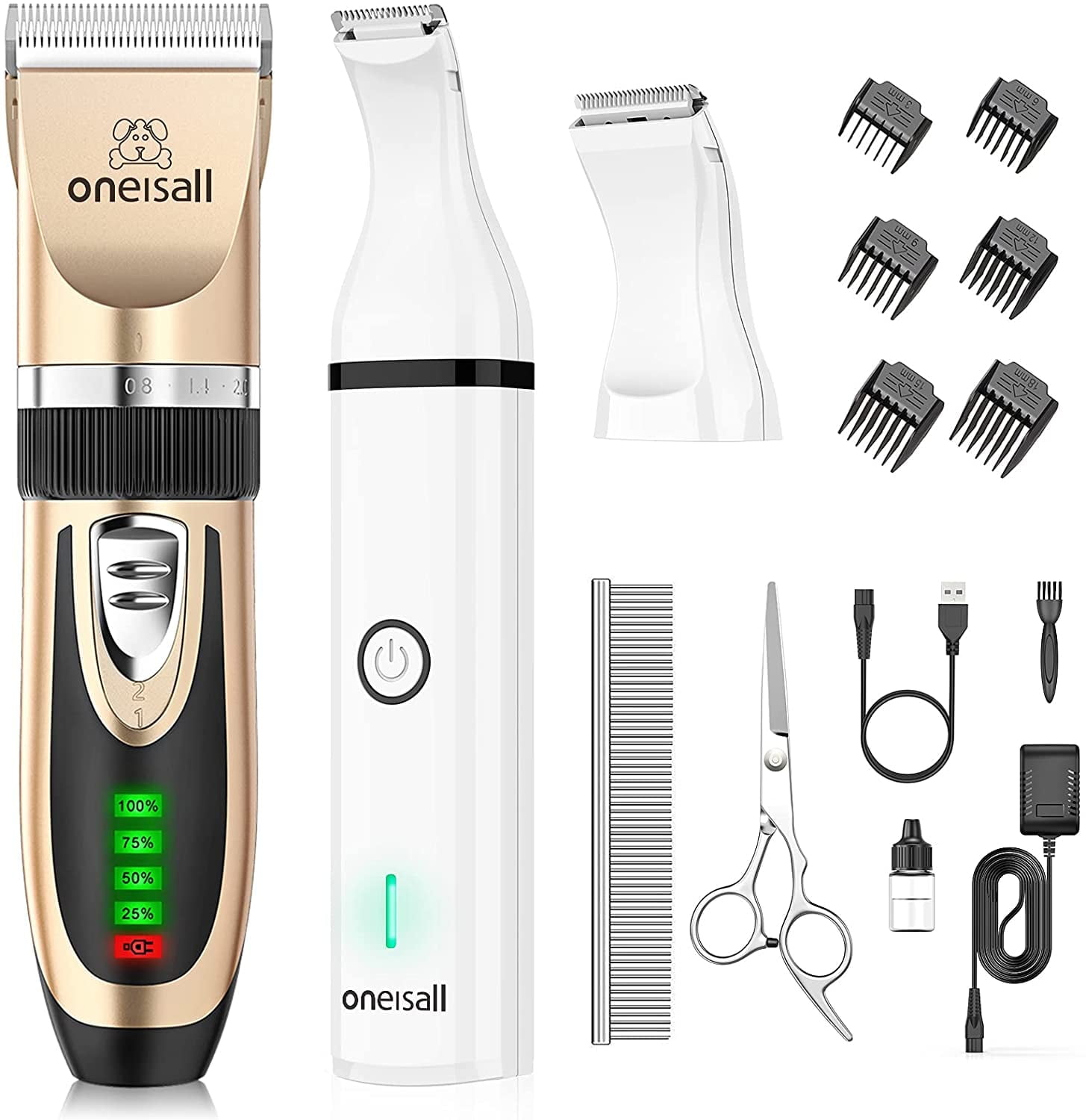 Walmart sales :  Oneisall Professional Dog Groomer: Electric Shaver Cutting Machine, Clippers and Paw Trimmer Kit for Cats and Dogs