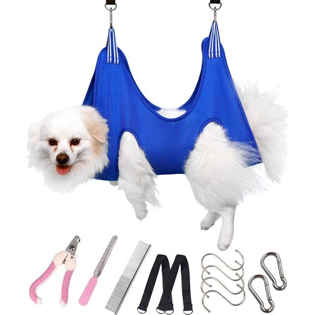 Oneisall Dog Grooming Hammock Harness for Pet Nail Trimming, Breathable