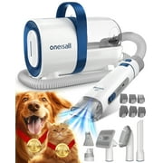 Oneisall LM2 Dog Grooming Kit, 7 in 1 Dog Hair Vacuum & Dog Clippers & Dog Paw Trimmer & Dog Nail Grinder & Dog Brush for Dogs Cats, 7 Pet Grooming Tools, 3 Mode Powerful Suction, with 1.5L Dust Cup