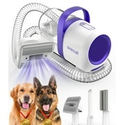 Oneisall LM5 Dog Grooming Vacuum for Shedding, 5 In 1 Low Noise Dog Hair Vacuum Groomer Dog Grooming Kit with 4 Pet Grooming Vacuum Tools & 1.5 L Dust Cup, Pet Vacuum for Dogs Cats Pet Hair, Purple