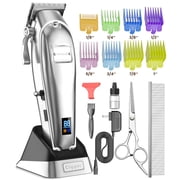 Oneisall Professional Dog Grooming Clippers Kit, 2 Speed Heavy Duty Cordless Hair Shears Trimmers for Thick Heavy Coats,with Metal Blade for Dogs Cats Animals, 