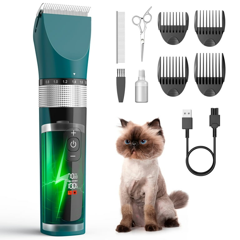 Oneisall YP-7268 5-Speed Cordless Cat Grooming Clippers, Low Noise
