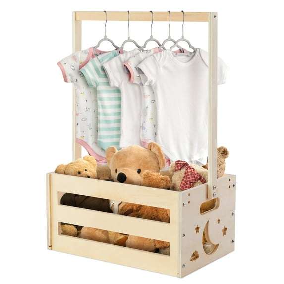 Onekawa Baby Shower Crate Closet with Handle - Perfect Storage Basket for Newborn Essentials, Welcome Gift for Boys & Girls, Thoughtful Pregnancy Gifts for New Parent
