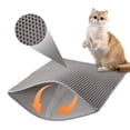 thumbnail image 1 of Onekawa Cat Litter Mat, 21'' x 29 '' Large, Double Layer Urine Waterproof, Honeycomb Traps Scatter, Machine Washable and Easy to Clean, Dark Gray, 1 of 7