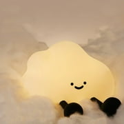 Onekawa Cloud Night Light, LED Cute Light, Silicone Soft Luminous Cloud Lamp, 3 Levels Dimmable, Suitable for Children's Room Decoration