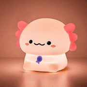 Onekawa Cute Salamander Night Light,LED Squishy Salamander Lamp for Kids Sleep,Food Grade Silicone Novelty Animal Night Lamps for Office Desk,3 Level Dimmable,Cool Gifts Kids