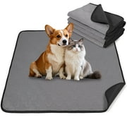 Onekawa Reusable Pee Pads for Dogs,Dogs Waterproof Puppy Potty Training Pee Pad,Washable Pee Pads for Dogs,Grey, 28'' x 20''
