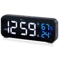 thumbnail image 1 of Onekawa Small Digital Alarm Clock for Bedroom with LED Display, Adjustable Brightness, Plug-in Electric Clock with Dual Loud Alarms, Snooze, 12/24H, Temperature & Humidity Display, 1 of 7