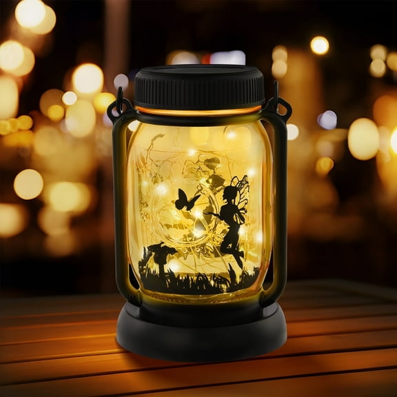 Onekawa Outdoor Solar Lanterns , Warm White Fairy Lights for Garden, Garden Decoration Outside for Yard, Patio,Backyard,Porch