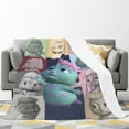 thumbnail image 1 of Oneluffy Bibble Blanket Cartoon Poster Blankets Meme Super Soft Warm Throw Blanket Funny Gifts Lightweight Plush Cozy Throw Blankets for Couch Sofa Bed, 1 of 16