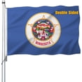 thumbnail image 1 of Oneluffy Minnesota State Flag 2x3 Outdoor Double Sided Minnesota Flag MN State Flag State of Minnesota Flags MN Banner Polyester with 2 Brass Grommets Decor for Indoor Outside, 1 of 8