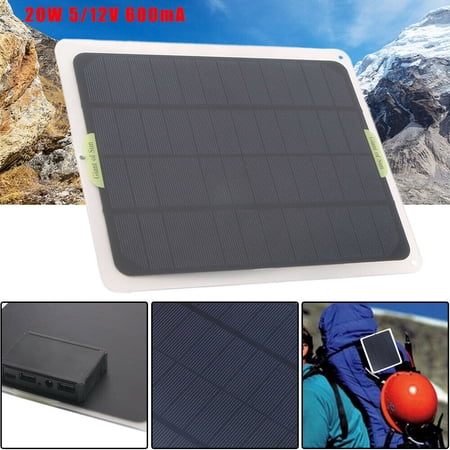 Onemayship 20W 12V Car Boat Yacht Solar Panel Battery Charger Power Supply Outdoor Grey