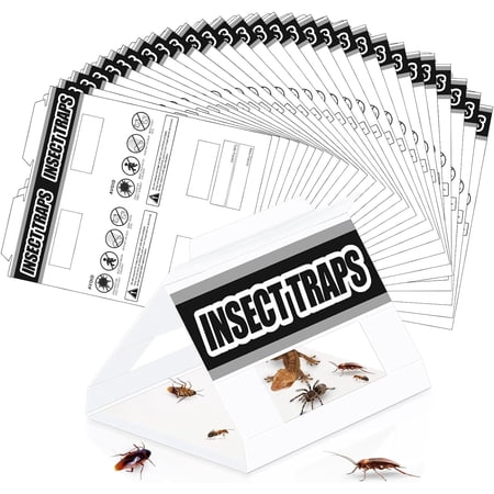 Onemayship 36 Pcs Insect Sticky Traps Non Toxic & Harmless Effective Pest Control For Roaches, Ants, Spiders, Silverfish Home Safe