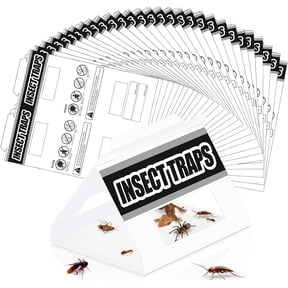 Onemayship 36 Pcs Insect Sticky Traps Non Toxic & Harmless Effective Pest Control For Roaches, Ants, Spiders, Silverfish Home Safe