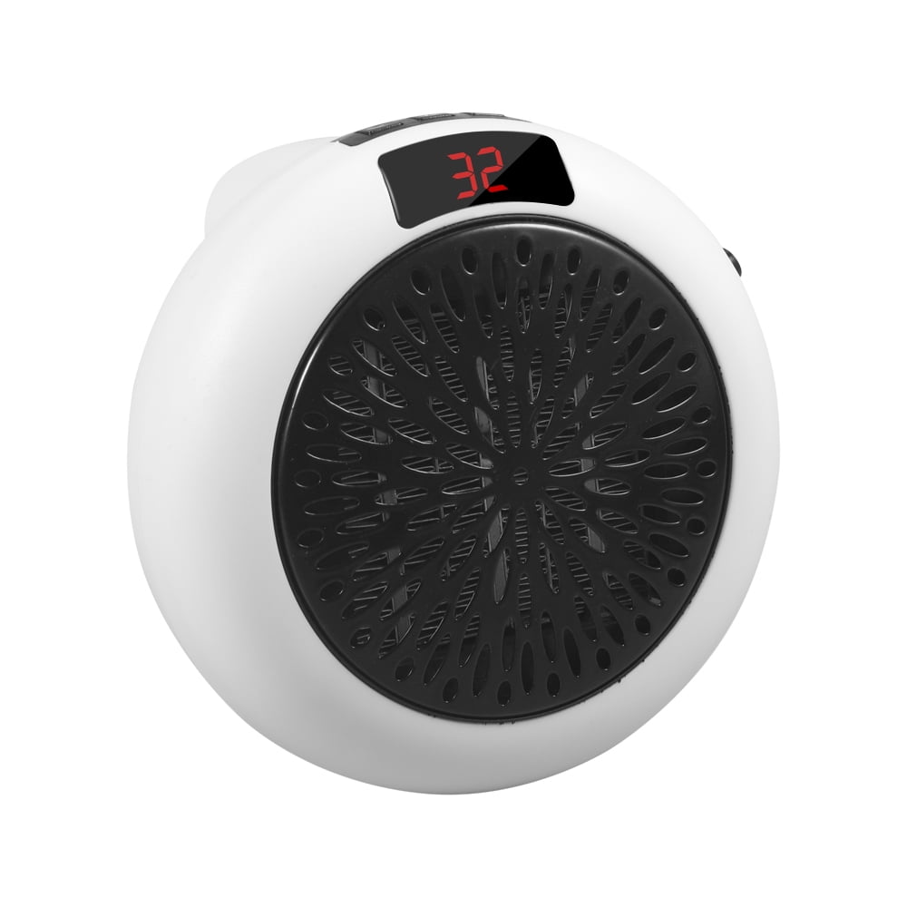 Onemayship 900W Portable LED Digital Electric Heater Wall Sockets Mini Fan With Timer Home