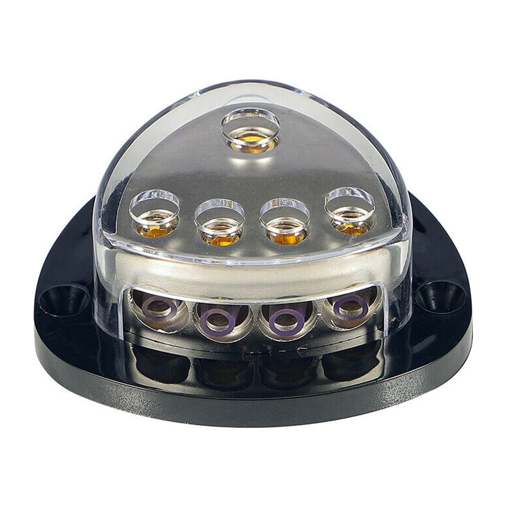 Onemayship Car Audio Distribution Block 4 Way 1/0 Gauge Input 4 Gauge