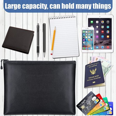 Onemayship Fireproof Document Bag - 13.4x9.8" Large Safe Money Pouch - 2000? Heat Resistant - Secure Storage Upgrade