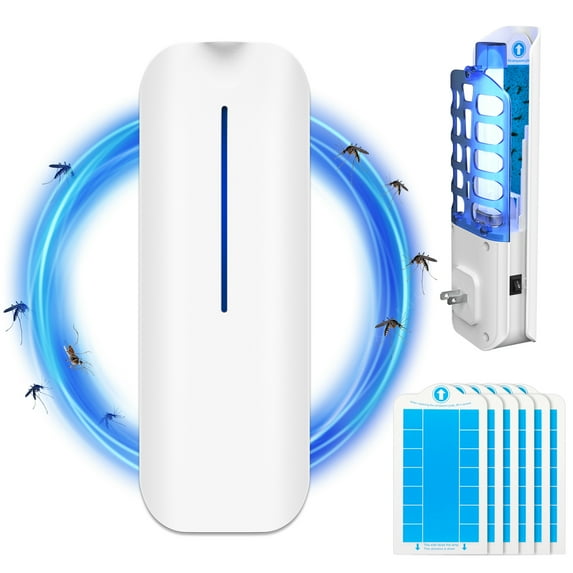 Onemayship Plug-in Mosquito Killer Lamp Indoor Bug Trap Blue Light Insect Zapper Safe for Pets&Kids - Home Professional Flying Insect Catcher