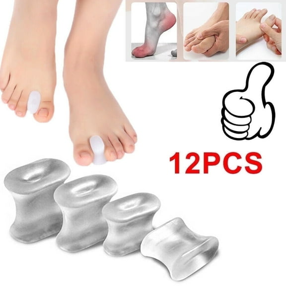 Onemayship Silicone Gel Toe Separator Orthotics Bunion Toes Spacer Pain Reliever 12Pcs