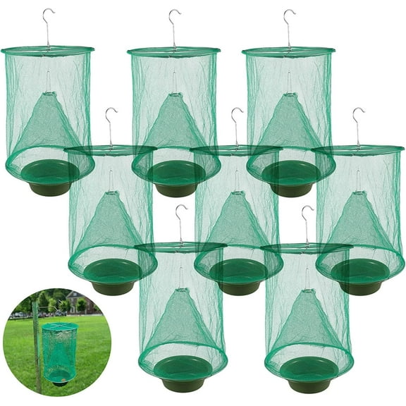 Onemayship Stable Pest Control Fly Trap Green Outdoor Hanging Environmentally Friendly Safe and Effective Fly Catcher