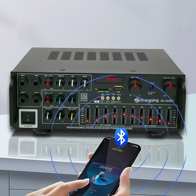 Onemayship Wireless Bluetooth Stereo Power Amplifier 5000W Dual Channel Sound Audio Stereo