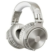 OneOdio Wireless & Wired Bluetooth Headphones with 50mm Neodymium Driver & Deep Bass for PC/Phone 110 Hrs. Playtime Sliver Pro-C