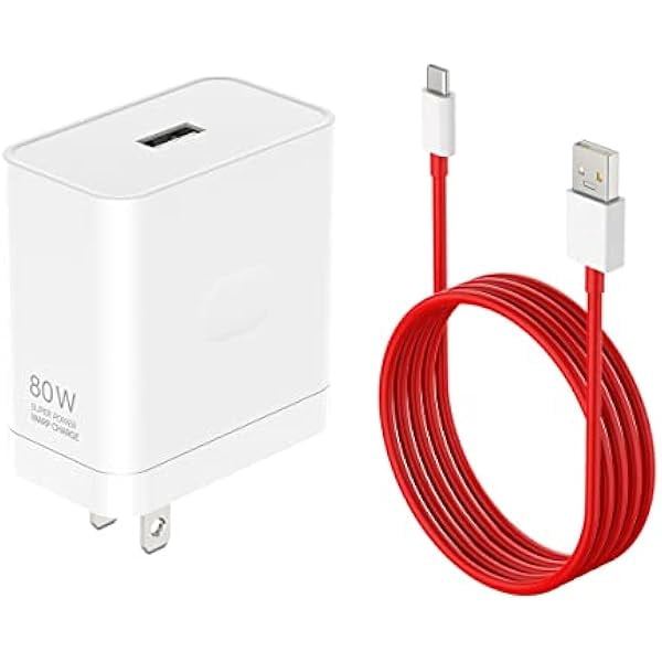 for Oneplus 13 12 12R 11 10 Pro Charger 80W, Warp Charger SuperVooc 65W Wall Block for Oneplus 9 Pro 10T 13R 10R 8T 8 7T 7 9R Pad Open Nord 3 4 CE N20 N10 N30 One Plus Fast Charging 6.6ft Cable