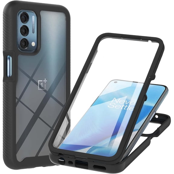 Oneplus Nord N200 5G Phone Case, Built in Screen Protector, Shockproof Case [360 Full Body Protection], 3 1 Clear Protection for 1+Nord 5G, Black