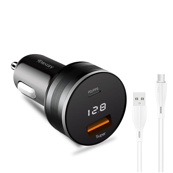 For Oneplus car charger with cable 1m,SuperVooc car adapter for OnePlus 12 11 10 9 pro Nord CE 3 N20 2T, Car fast Charger for Realme 11 10 GT2 X50,A+C 12V Cigarette Lighter charger 80W 65 50W for OPPO