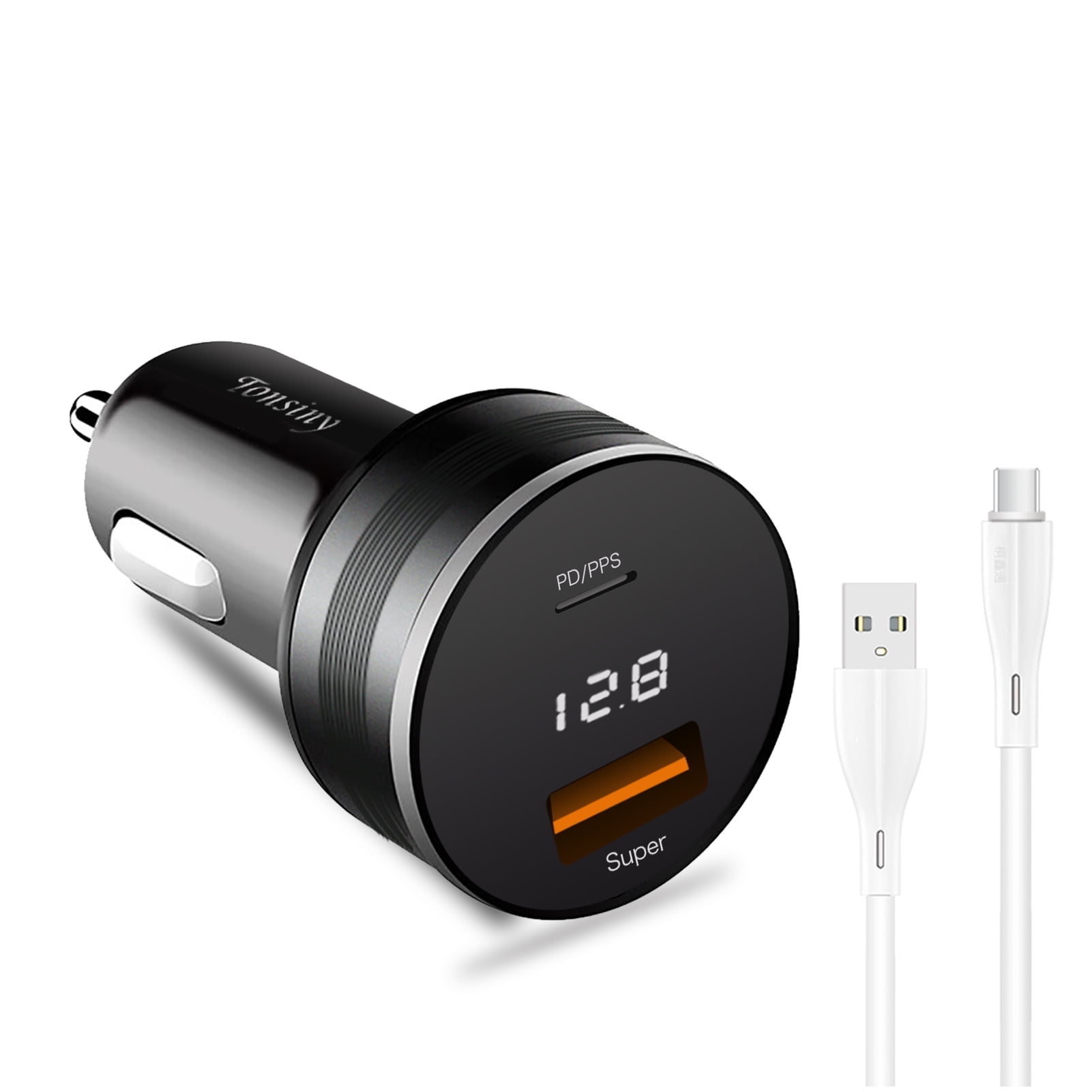 For Oneplus car charger with cable 2m,SuperVooc car adapter for OnePlus 12 11 10 9 pro Nord CE 3 N20 2T, Car fast Charger for Realme 11 10 GT2,A+C 12V Cigarette Lighter charger 80W 65W for OPPO Find X