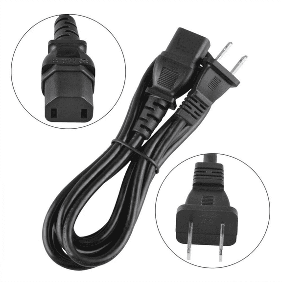 Onerbl 2 Prong AC Power Cord Compatible with PS4 Pro, One/ 360 Slim / 360 E Power Supply Brick, Power Cable Replacement