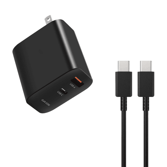 Onerbl 65W USB-C GaN PD Charger Compatible with GL.iNet GL-MT3600BE (Beryl 7) Portable Travel Router Fast Charging 3-Port Foldable Travel Adapter with USB Type-C Power Supply