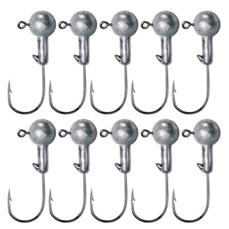 bulk lead head fishing hooks Goture Round Jig Head, Jig for Freshwater Saltwater resistant hook Wholesale Fish Shape Lead Head